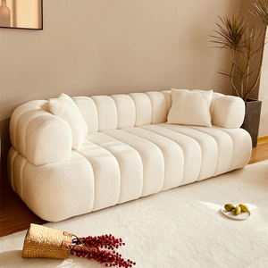 Canapé 3 places moderne en bouclette, ensemble de canapés pour salon, mobilier très demandé - Product Image 1