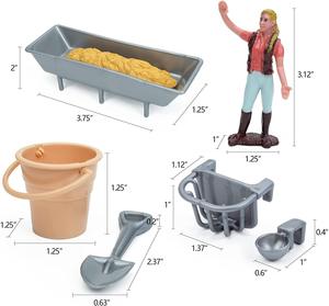 Set da gioco stabile per <span class=keywords><strong>cavalli</strong></span> con figure <span class=keywords><strong>giocattolo</strong></span> per recinzione, Set da 23 pezzi per <span class=keywords><strong>stalla</strong></span> per <span class=keywords><strong>cavalli</strong></span> per ragazzi e ragazze - Product Image 2