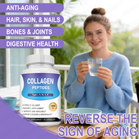Collagène Multi-Peptides Premium, Complexe de Protéines de Collagène, Capsules de Collagène, Complexe de Collagène pour Cheveux, Peau et Ongles