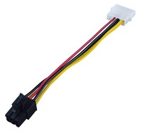 Kabel Konversi Daya GPU PCIe Molex 4Pin ke 6Pin, Adaptor Output Daya Stabil untuk Catu Daya Kartu Grafis Desktop