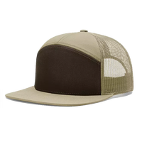 Casquette de Sport Perforée de Qualité Personnalisée à 7 Panneaux à Bord Plat en Caoutchouc Patch Logo