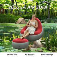 Chaise longue pliable de sofa d'air gonflable de conception moderne pour la pompe à air de camping extérieur de salon de chambre à coucher de dortoir