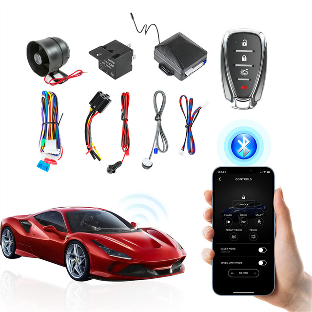 Wholesale Alarm System Security 12V Remote Control Negative Central Locking Automatic Car Alarm