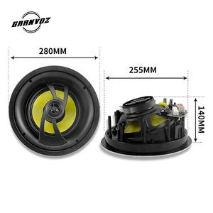 Haut-parleur coaxial 8 pouces 80W RMS pour montage au plafond Panier en acier Système de sonorisation cinéma maison 8 Ohm avec système croisé - Product Image 5