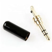 Connecteur audio jack mini stéréo mâle plaqué or 3,5 mm pour soudure casque