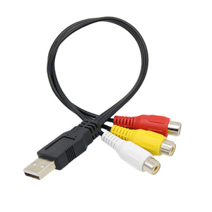 สายเคเบิลเสียงและวิดีโอ USB ชายต่อ RCA AV หญิง พร้อมหัวต่อ 3RCA สำหรับเชื่อมต่อกับกล่องรับสัญญาณ - Product Image 4