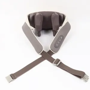 Commercio all'ingrosso della fabbrica scialle di massaggio 3D Shiatsu dietro collo e spalla massaggiatore profondo per impastare sollievo dal dolore del collo vibratore - Product Image 4