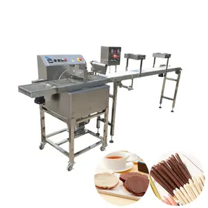 Automatic Chocolate Making Machine Chocolate Enrobing With Cooling Tunnel Machine For Sale