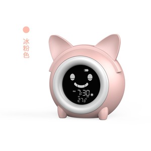 Cute Cat Ear Digital <b>Alarm</b> <b>Clock</b> Silent <b>Non</b> <b>Ticking</b> LCD Desk <b>Clock</b> with Night Light for Kids Bedroom Gift - Product Image 2