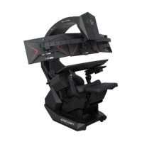 EASECOMFY T2 THRONE - Chaise de travail inclinable - Poste de travail pour ordinateur - Cockpit pour 3 moniteurs - Chaise zéro gravité