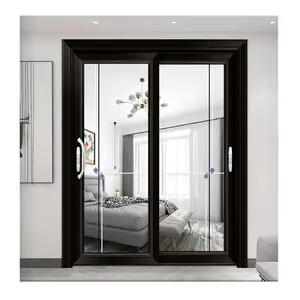 卧室门设计铝磨砂玻璃门推拉门系统在尼日利亚