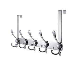Wekis New Arrival 5 Móc Bạc Kim Loại Giá Áo Treo Quần Áo Hat Khăn Cho Nhà Bếp Phòng Tắm Trong Cửa Móc - Product Image 4