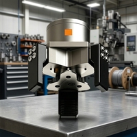 Perlengkapan Robotik Torsi Tinggi Pneumatik Tertutup Sepenuhnya Tiga Cakar Dengan Pelat Penyusun