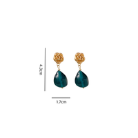 Pendientes de Mujer Estilo Francés Retro, Diseño Geométrico, Chapados en Oro, para Fiesta, Modernos