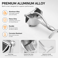Aluminiumlegering handmatige fruitpers citroen limoen sinaasappel sapcentrifuge zware uitvoering keuken citruspers aangepaste logo OEM groothandel