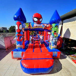 Château gonflable commercial Spider Hero, thème dessin animé, pour <span class=keywords><strong>location</strong></span> événementielle - Product Image 1