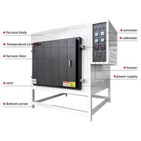 CE certificado 1400C alta temperatura 1300L Gran Cámara Industrial horno de tratamiento térmico SIC elemento calefactor de acero inoxidable