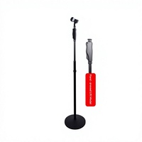 Support de microphone sans fil professionnel robuste en métal avec support de main pour sol