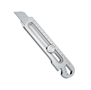 स्टेनलेस स्टील 18 मिमी 20 ब्लेड आउटडोर उपकरण उपयोगिता कैंपिंग चाकू 6 में 1 मल्टी-फंक्शन नॉब लॉकिंग चाकू - Product Image 1