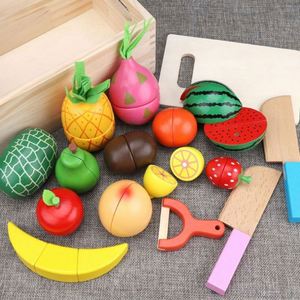 Juego de Juguetes de Madera para Cortar Frutas y Verduras, Juego de Imitación para la Educación Temprana, Comida de Juguete para Niños - Product Image 6
