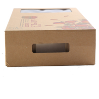 Scatola Premium Estraibile per Frutta in Carta Kraft Rigida con Finestra in PET per Esposizione Prodotti, Confezione Regalo Personalizzata
