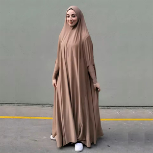 Vente en gros <span class=keywords><strong>de</strong></span> jilbabs turcs modestes <span class=keywords><strong>de</strong></span> haute qualité pour filles, abaya musulmane, robe longue, burqa, jilbab <span class=keywords><strong>de</strong></span> prière - Product Image 4