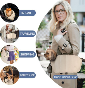 Soft-<b>Sided</b> Pet Carrier <b>Bags</b> Soft Luxury Dog Tote <b>Bag</b> Dog Cat Handbag Travel Soft Products with Adjustable Leash Pet Carrier <b>Bag</b> - Product Image 5