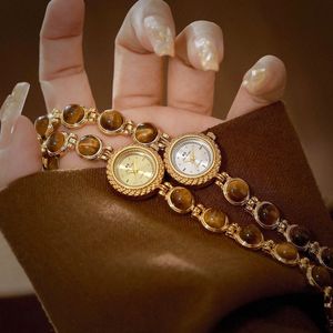Reloj BS Bee Sister FA1805 de Piedra Ojo de Tigre Natural, Color Mela, Diseño Francés, Personalizable, de Alta Gama, Vintage, Individualmente 2026 - Product Image 4