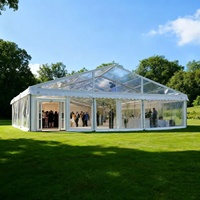 Grand chapiteau de réception de mariage tente transparente pour la cérémonie de mariage