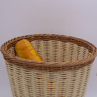 Kleurrijke handgemaakte ecovriendelijke geweven rotan baguette mand, broodhouder, waterdicht, voor keuken, eettafel, restaurant