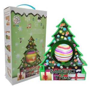 热卖绘画艺术套装圣诞礼物DIY树电动复活节彩蛋装饰球音乐灯玩具