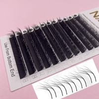 Extensions de cils 3D multicouches Camélia Marque Privée, effet naturel pour DIY, éventail souple et facile, cils pré-faits et denses, usage professionnel