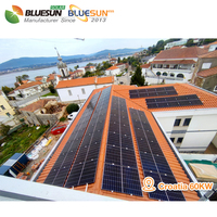 Bluesun Système Solaire Hybride 6kW 8kW 10kW 12kW 20kW Panneau Solaire Système 10kW Batterie au Lithium 48V 100Ah pour Système Solaire