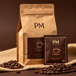 ผู้ผลิตถุงกาแฟกระดาษคราฟท์ย่อยสลายได้แบบกำหนดเอง ถุงแบบตั้งได้ บรรจุภัณฑ์แบบมีซับใน PLA พิมพ์สี สำหรับบรรจุเมล็ดกาแฟ - Product Image 2
