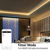 Contrôleur WiFi intelligent OHANEE DC 12V 24V pour bande LED monochrome avec variateur de lumière, application mobile et commande vocale Alexa pour LED SMD 2835 5050