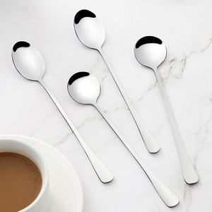 Stainless Steel <b>Coffee</b> <b>Spoon</b> Round Head Long Handle Food Grade For Home Use - Product Image 4
