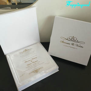 A buon mercato Piazza Acrilico Inviti di Nozze Con Giftbox Per La Cerimonia Nuziale & Del Partito - Product Image 3