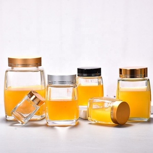 Weithalsglas mit quadratischem Boden aus Flintglas, luftdichter Schraubverschluss, lebensmittelecht, für Honig, Mayonnaise und Gewürze - Product Image 2