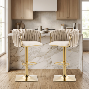 <b>Bar</b> <b>Stool</b> Modern Gold Base Design with Adjustable Panel Luxury Metal <b>Bar</b> <b>Stool</b> with <b>Swivel</b> Lifting Backrest Round Pedestal Base - Product Image 2