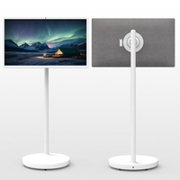 INNCHIP Televisor Inteligente Portátil Blanco de 32 Pulgadas, Android 15, 8+128GB, WiFi 6, Pantalla Táctil Inalámbrica, Cámara de 13MP, Altavoz de 10W, para Cocina y Oficina