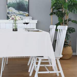 Wholesale American Style <b>Round</b> Polyester Table Linen White Wedding <b>Tablecloth</b> Party Table Luxury Table Cloths Hotel - Product Image 2