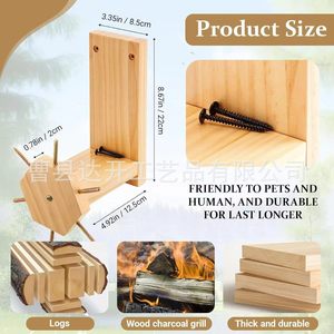 ที่ให้อาหารกระรอกไม้แบบหมุนได้ สำหรับใส่ข้าวโพด ใช้กับรั้วกลางแจ้ง - Product Image 5