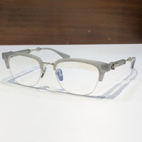 Gafas Ópticas de Diseño de Alta Calidad para Hombre y Mujer, Estilo Punk EVAGILIST TALLA 53-20, Monturas de Gafas de Acetato y Titanio de Lujo para Negocios