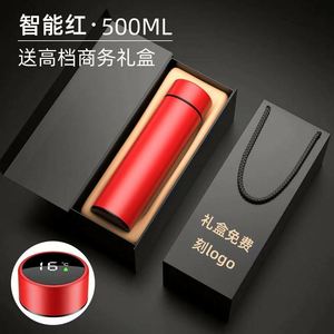 1pc 500ml Winter Temperature Display Smart Thermos LED Stainless Steel Vacuum <b>Insulated</b> <b>Flask</b> 6-12 Hours Thermal Performance - Product Image 5