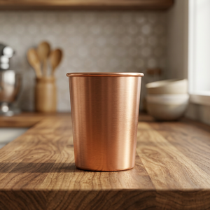 <b>Copper</b> Glass Double Wall Insulated Minimalist Design Solid Color Unisex Gift for Hot Drinks - Product Image 3