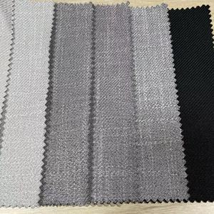 Tela clásica de cortina de diseño de lino de sarga de dos lados, tela de cortinas de ventana de bloqueo de luz para sala de estar de Hotel - Product Image 6