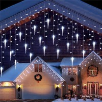 Lumières de Noël Décoration Extérieure Led Rideau Glaçon Guirlande Lumineuse De Fête De Mariage Guirlande
