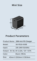 Süper Hızlı PD 25W Tip-C Adaptör QC3.0 Çıkış 5V Cep Telefonları, Dizüstü Bilgisayarlar, Tabletler ile Uyumlu ABD/AB/İngiltere/Avustralya Seyahat Adaptörü