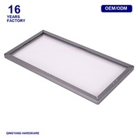 Boîtier d'affichage en profilé d'aluminium usiné sur mesure par CNC, écran de moniteur, anodisation dure, marque QINGYANG