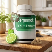 Capsules de Supplément Premium à l'Extrait de Bergamote, Riz Rouge Fermenté, Ail, Artichaut et Hamamélisine – 90 Comprimés – Marque Privée Personnalisable